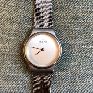 Skagen watch with mesh band